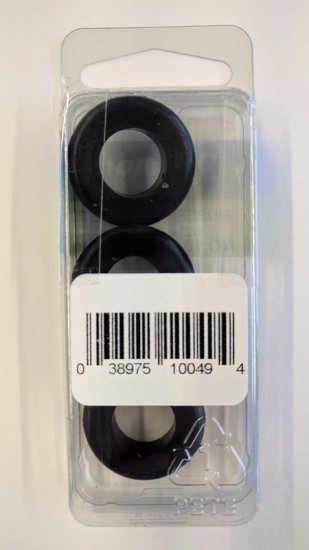 Rubber Grommets 0.500" (1/2") I.D. x 0.750" (3/4') O.D. (3Pk)