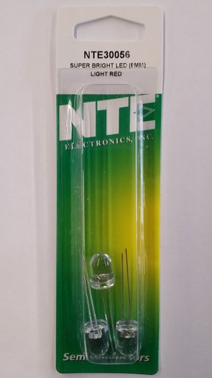 8mm Super Bright Light Red LED 3600mcd (3Pk) Clear Lens