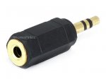 (3.5mm) 1/8" Mono Jack to (3.5mm) 1/8" Stereo Plug Adapter(Gold)