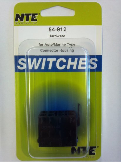Connector Housing for Auto/Marine Switches NTE