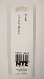 05.A/1000V/50kA Fuse (2Pk) For Fused Leads & Probes 6.3x32mm