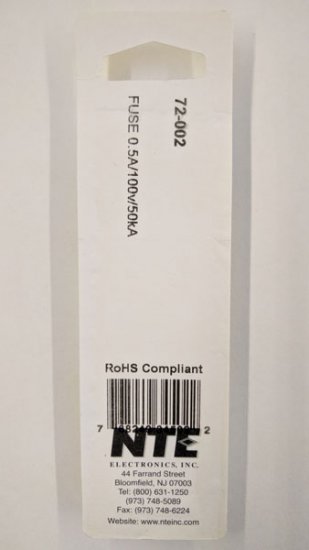 05.A/1000V/50kA Fuse (2Pk) For Fused Leads & Probes 6.3x32mm