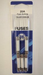 20 Amp (3AB) Ceramic Fuse (5Pk) Fast Acting 6x30mm