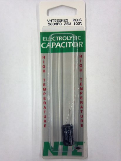 560uf 25V 105°C Radial Lead Electrolytic Capacitor