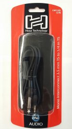 5Ft Mono Interconnect 3.5mm TS to 1/4in TS