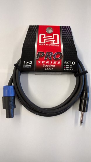 5Ft Pro Speaker Cable REAN Loudspeaker to 1/4in TS 14Awg