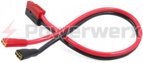 Powerpole Connector to Battery F-Type terminal adapter cable
