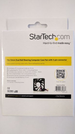 70x10mm Replacement Dual Ball Bearing CPU Cooler Fan TX3