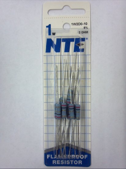 2.0 Ohm 1 Watt Metal Oxide Film Resistor (10Pk) 5% Tolerance