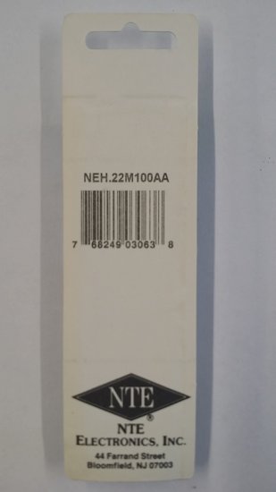 0.22uf 100V Axial Lead Electrolytic Capacitor