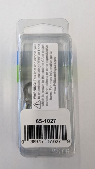 Ring Terminal Non-Insulated 22-18Awg 1/4" Stud (10Pk)