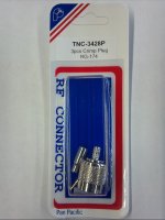 TNC Plug 3-Piece Crimp-On RG-174/U RG-316/U