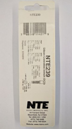 NTE239 Silicon Controlled Switch (SCS)