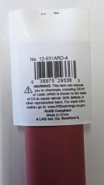 1" Red 48" Dual Wall 3:1 Polyolefin Heat Shrink w/Adhesive
