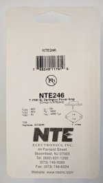 NTE246 T-PNP, Si, Darlington Power Amp (Compl to NTE245)