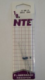 10 Ohm, 1/8W, 2% Metal Film Flameproof Resistor (6Pk)