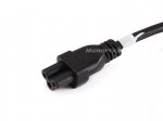 10Ft Black 18AWG AC Cord, NEMA 5-15P to IEC 60320 C5 Mouse Ears