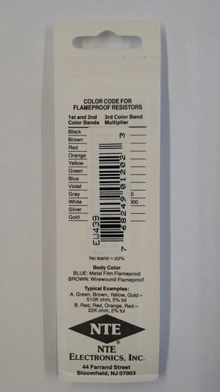 390K Ohm, 1/8W, 2% Metal Film Flameproof Resistor (6Pk)