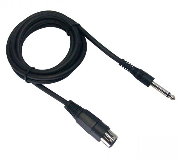 12Ft Microphone Cable, XLR F to 1/4\" Mono