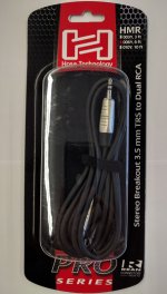 6Ft Pro Stereo Breakout REAN 3.5mm TRS to Dual RCA