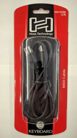 3Ft MIDI Cable, 5-Pin DIN to Same