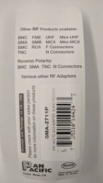 SMA Jack to SMA Jack Bulkhead Coupler (Gold)