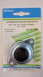Automotive Horn Switch SPST Off-(On) 5Amp 12VDC