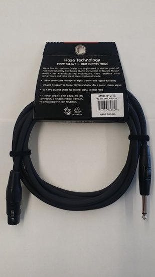 10Ft Pro Microphone Cable REAN XLR3F to 1/4in TS