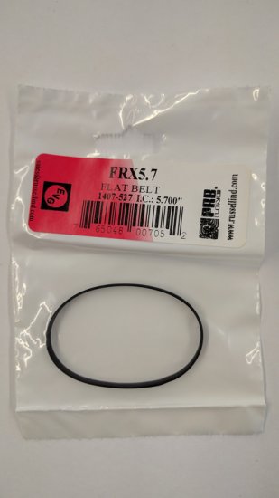FRX5.7 Flat Rubber Belt 5.7\" IC, .15\" CS, .031\" Wall Thickness