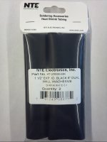 1-1/2" Black Heat Shrink Tubing 3:1 Ratio