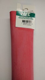 1.5" Red 48" Dual Wall 3:1 Polyolefin Heat Shrink w/Adhesive