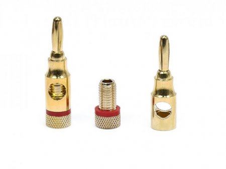 Banana Plugs Open Screw Type (Gold) Red/Black (5Pairs)