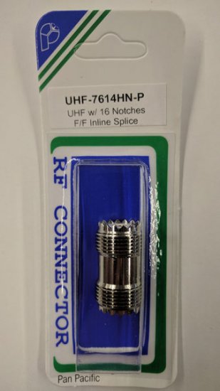 PL-259 Coupler, UHF Jack to UHF Jack (16 Notch)