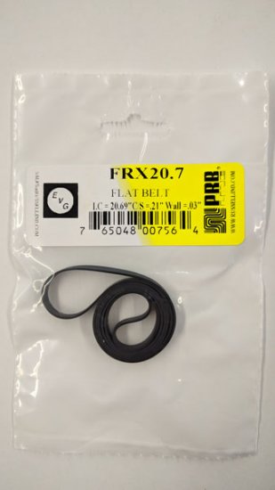 FRX20.7 Flat Rubber Belt 20.7\" IC, .21\" CS, .03\" Wall Thickness