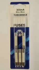 0.3 Amp (300mA) MDA Ceramic Fuse (5Pk) Slow Blow 6x30mm