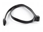 24" Black SATA 6Gbps Cable w/Locking Latch Straight/90°
