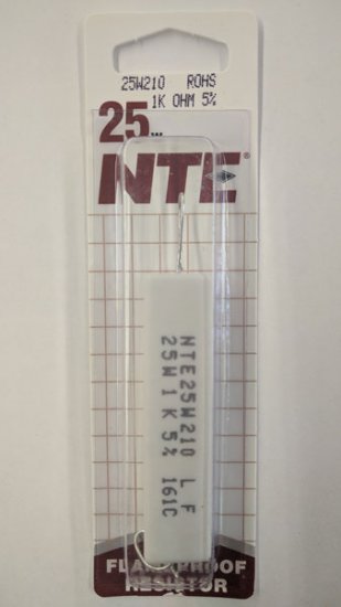 1.0K Ohm 25W Cermet Power Wirewound Resistor 5% Tolerance