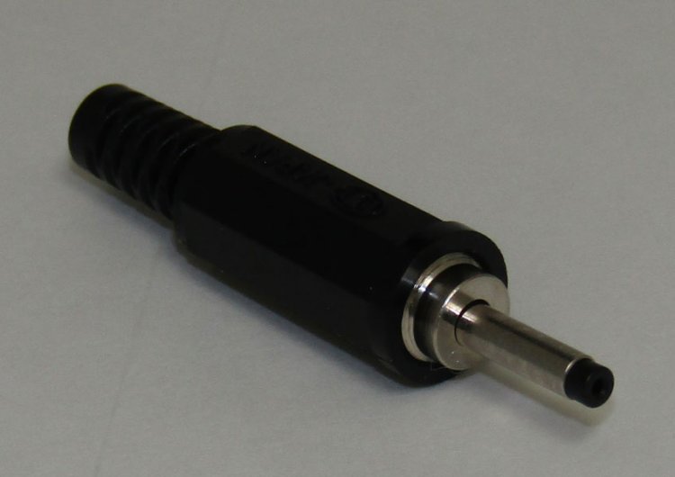 Size A 2.35/0.7mm Coaxial DC Power Plug Inline w/Strain Relief