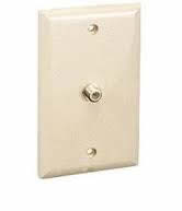 Standard TV Wall Plate F Coupler 5-900MHz (Ivory)