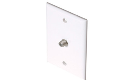 Standard TV Wall Plate F Coupler 5-900MHz (White)