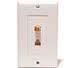 Decora Wall Plate 4C Phone and Gold F Coupler 5-900MHz (White)