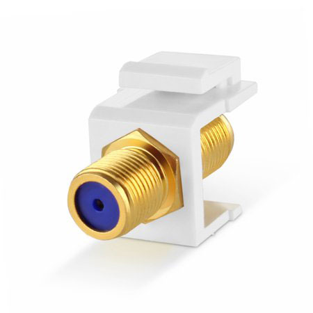 Gold F 3GHz Keystone Insert White (2Pk)