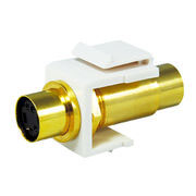 Gold S-VHS Female/Female Keystone Insert White