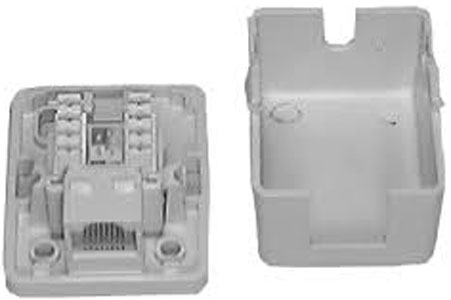 Cat5e 1-Port (8P8C) Surface Mount Box Ivory