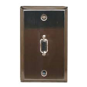 HD15 (VGA) Jack Stainless Steel Wall Plate