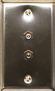 Dual (3.5mm) 1/8" Stereo Jack Stainless Steel Wall Plate