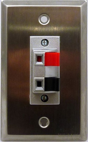 1 Pair Speaker Stainless Steel Wall Plate