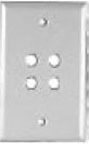 4 Hole Quick Fit Custom Design Inserts Standard Wall Plate White