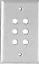 6 Hole Quick Fit Custom Design Inserts Standard Wall Plate White
