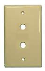 Blank Dual TV/FM Wall Plate Ivory
